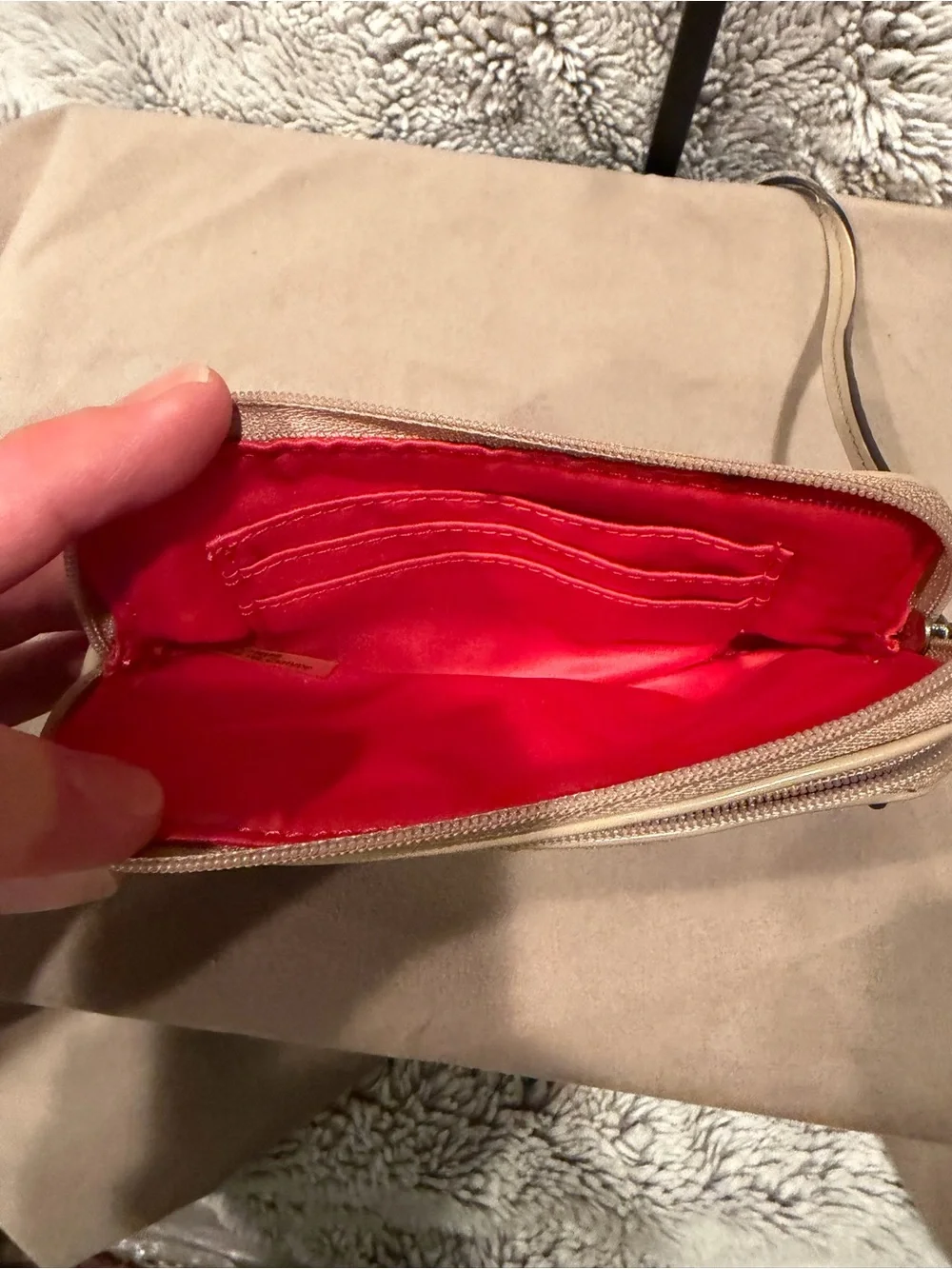 Coach Poppy Graffiti Multi-Color Canvas Double-Zip Wristlet / Wallet